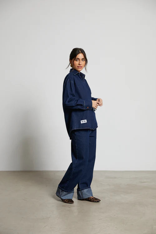 Camisa Denim Cruzada Romy