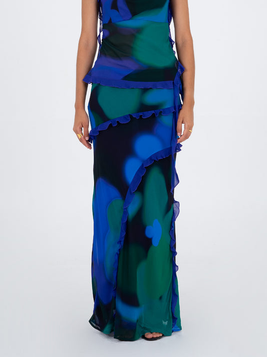 Conjunto Fantasy azul (Falda y Top)