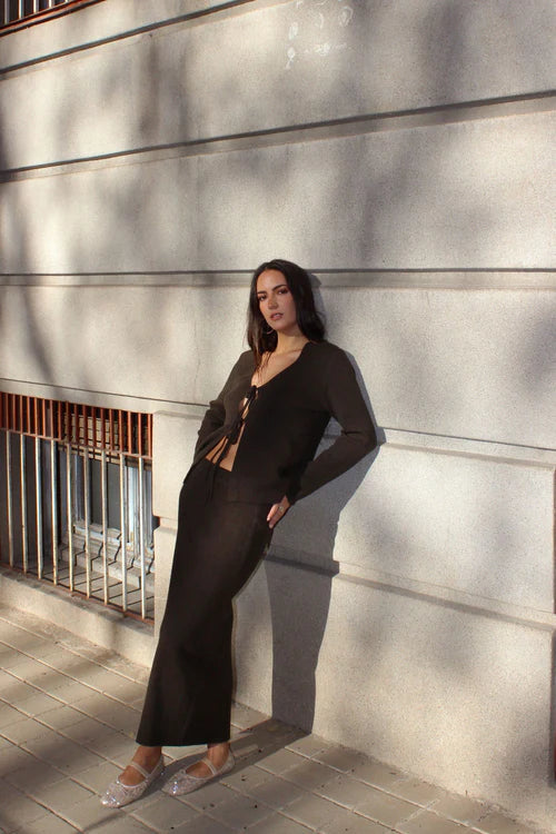 Falda Punto Elia Oscuro