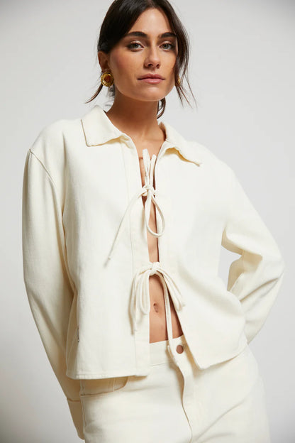 Camisa Denim Rina Crema