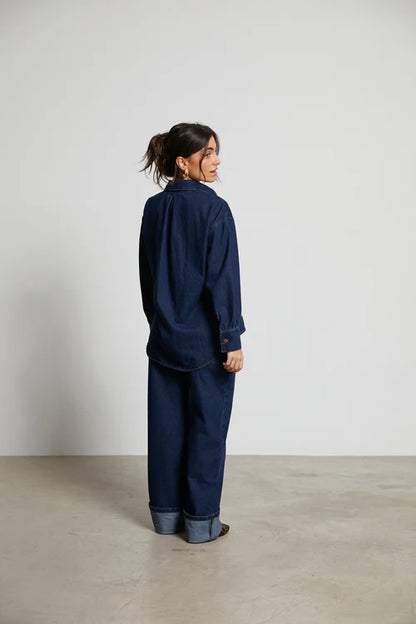 Camisa Denim Cruzada Romy