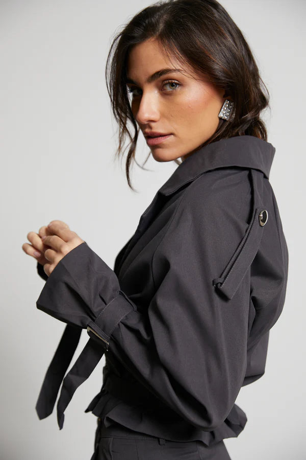 Adele Trench Crop
