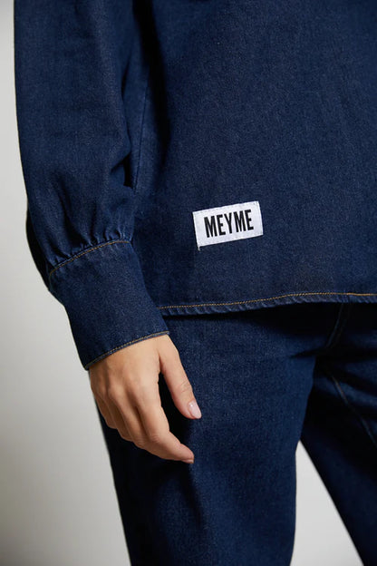 Camisa Denim Cruzada Romy