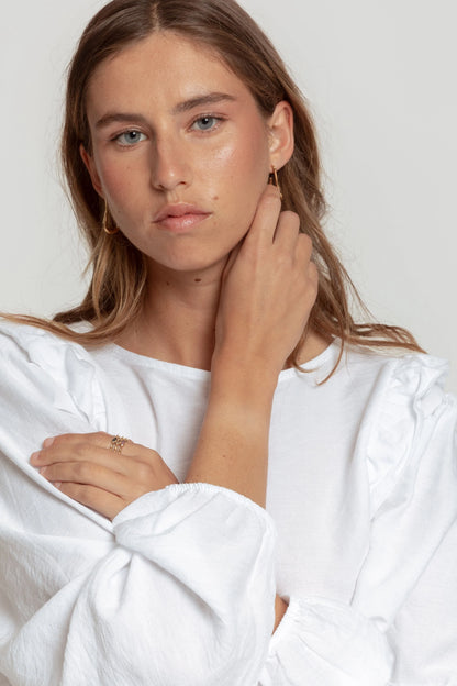 Blusa Ruffle Blanca