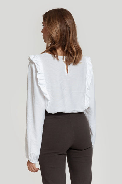 Blusa Ruffle Blanca