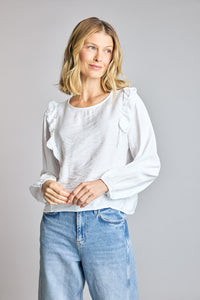 Blusa Ruffle Blanca