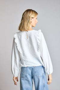Blusa Ruffle Blanca