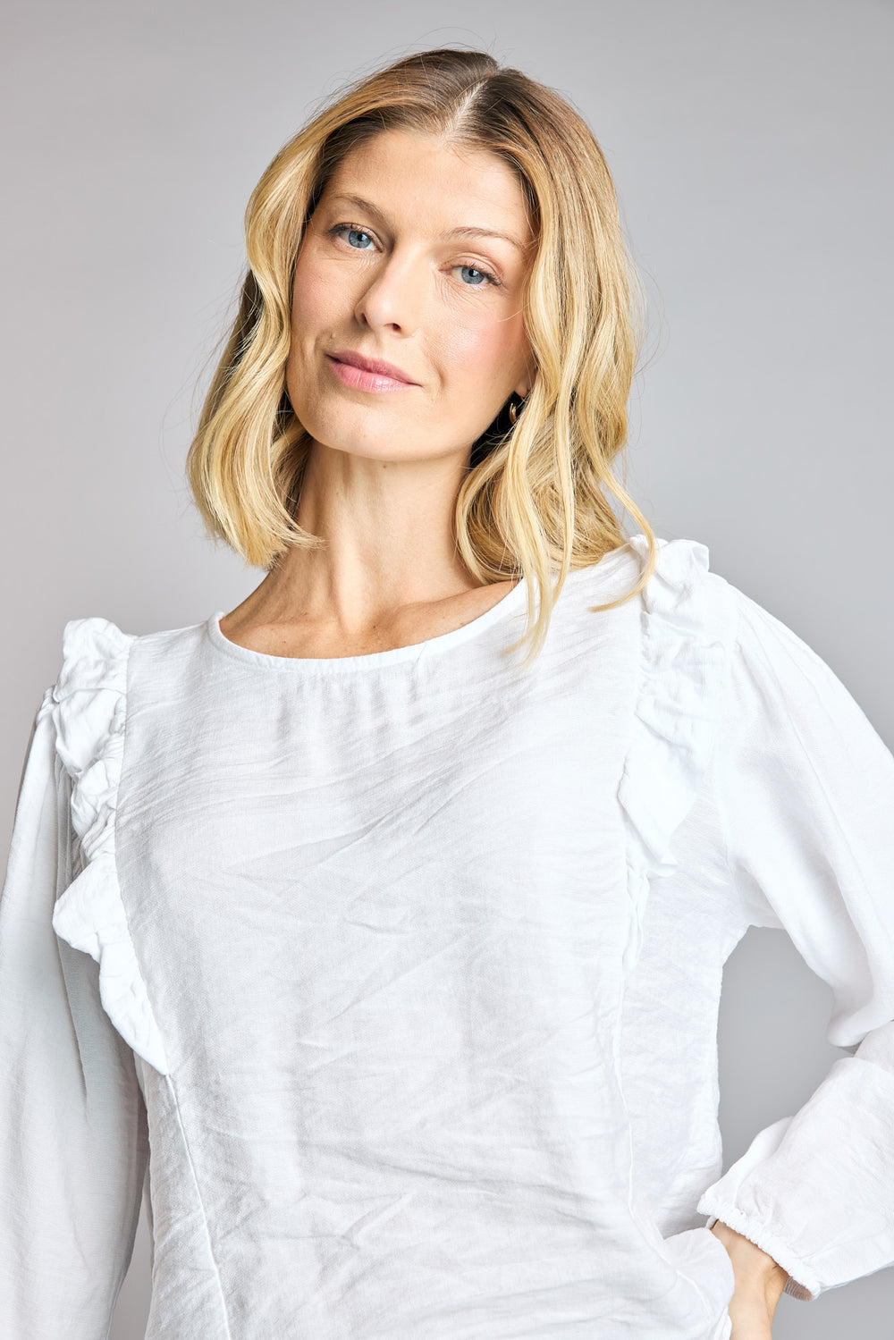 Blusa Ruffle Blanca