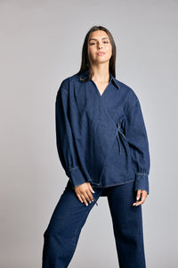 Camisa Denim Cruzada Romy