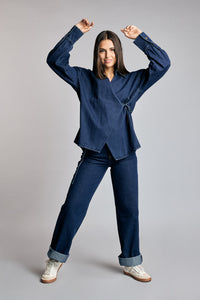 Camisa Denim Cruzada Romy