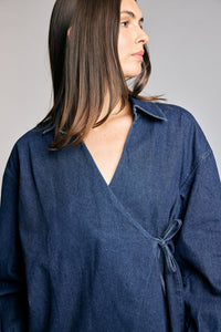 Camisa Denim Cruzada Romy