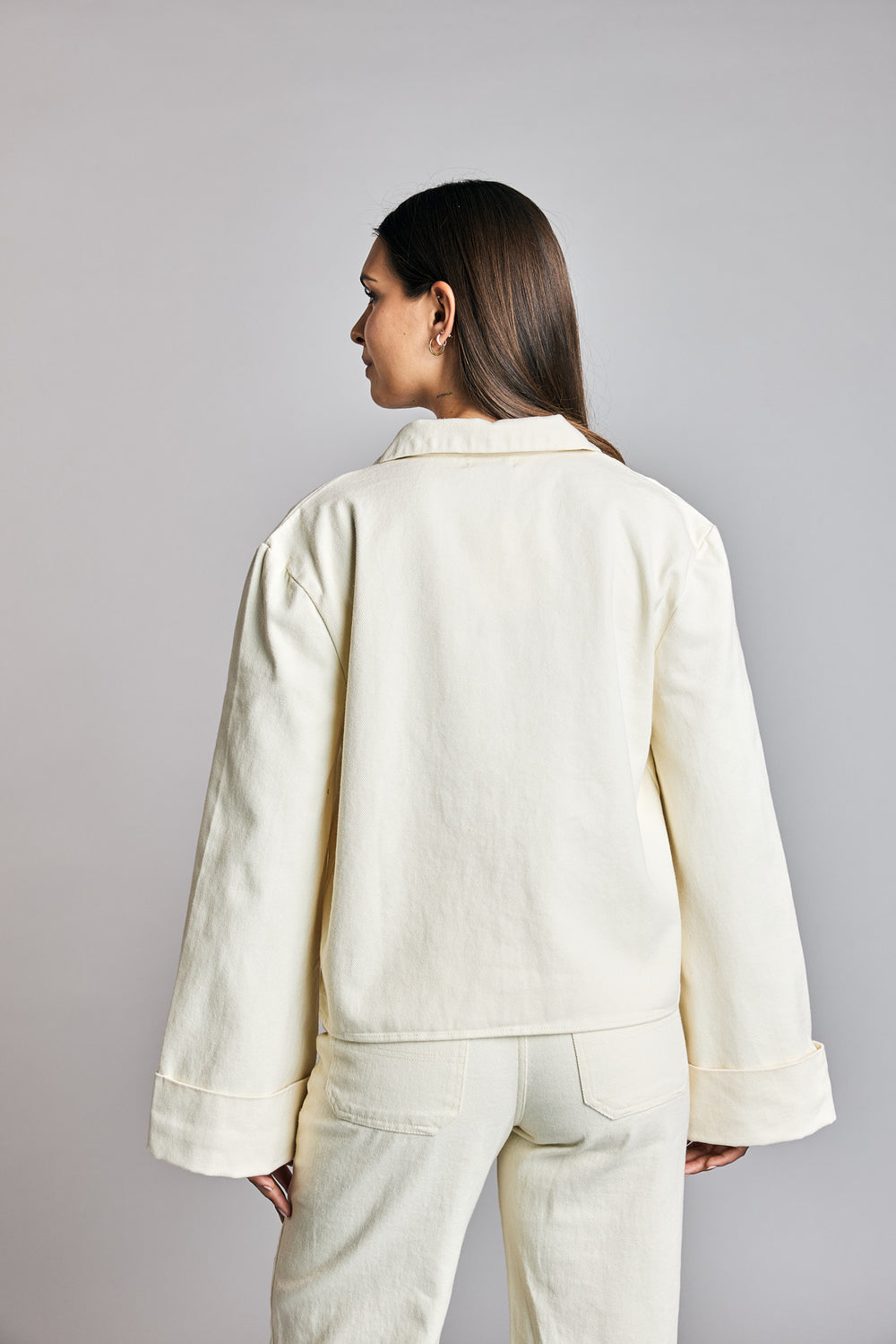 Camisa Denim Rina Crema