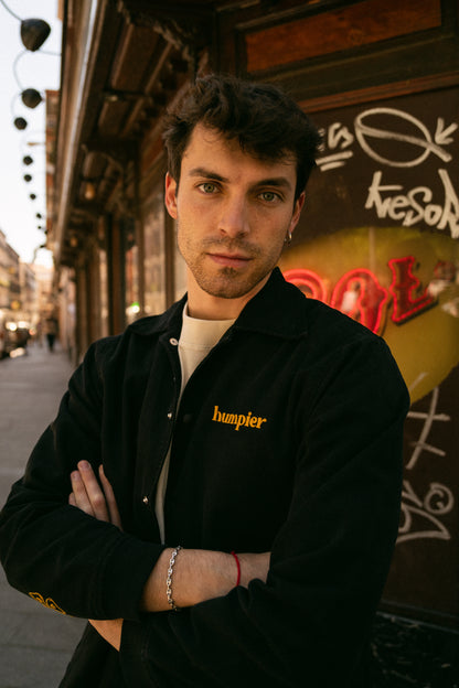 Black Trucker Good Luck Crew Chaqueta