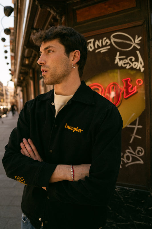 Black Trucker Good Luck Crew Chaqueta