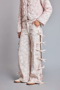 Pantalón Floral Tiro Bajo