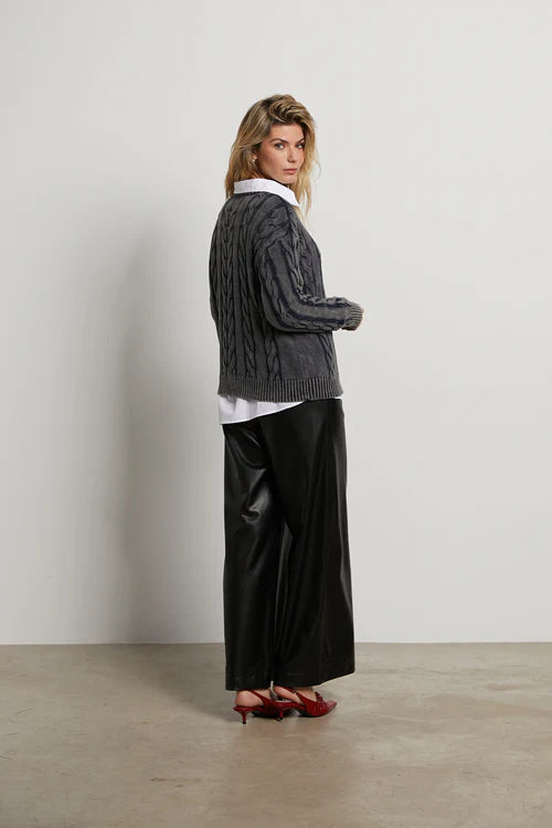 Chaleco Punto Ava Gris