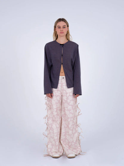 Pantalón Floral Tiro Bajo