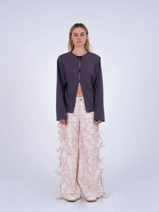 Pantalón Floral Tiro Bajo