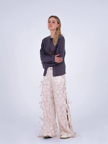 Pantalón Floral Tiro Bajo